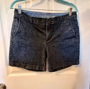 Docker Denim Jean City Shorts Dark Wash Sz 8 Modest
